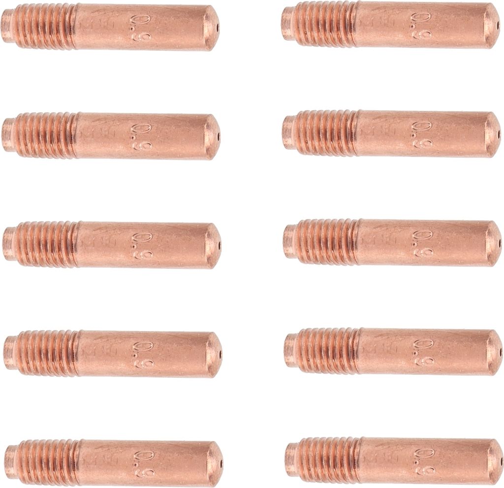 10Pcs leitfähige Düsen für MIG Schweißen Kontaktspitzen Kupfer kleine Zubehör 0.9mm