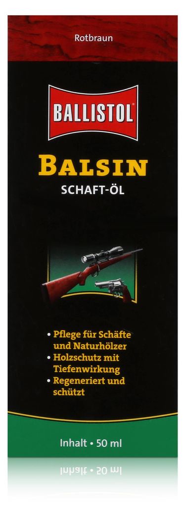 Ballistol Balsin Schaft-Öl rotbraun 50ml - Holzschutz (1er Produktbild 