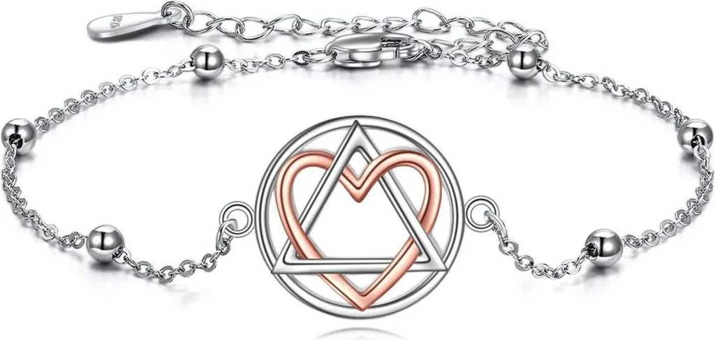 Bracciale Argento 925 Sterling Simbolo AA Recupero Donna Sobrietà