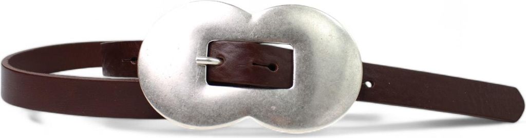 FRONHOFER exklusiver Gürtel Damen 2 cm, Vollleder, opulente Schnalle, silber