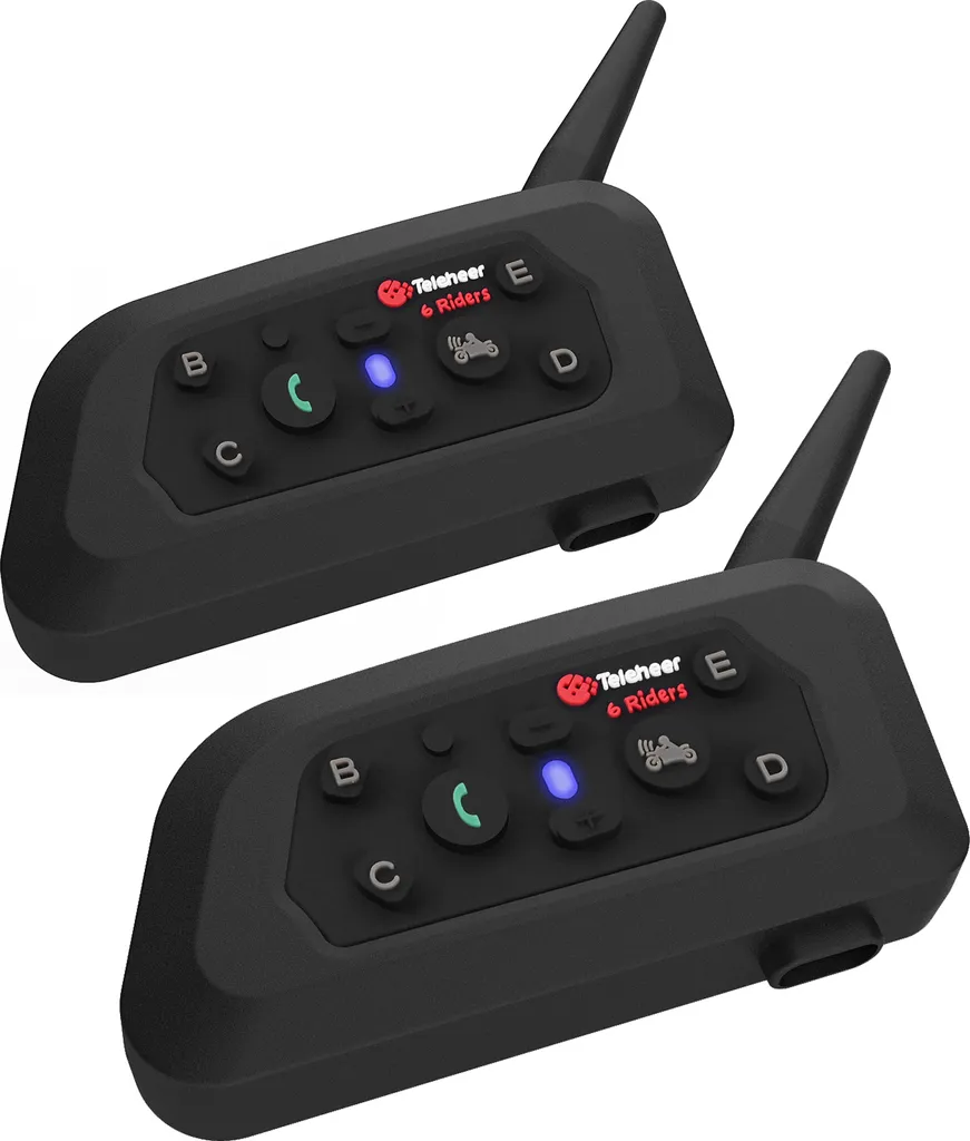 Casque Moto Intercom V6 Pro pour Voyage en Groupe et Navigation GPS