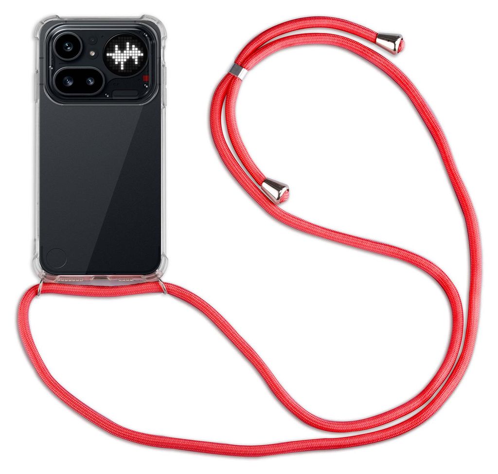 Handykette für Nothing Phone (4A) Pro Handyhülle mit Band Hülle Kordel in Rot