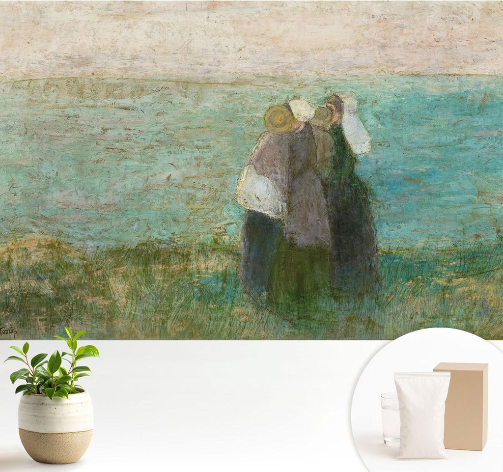 Fototapete - 104x70 cm - Tapete - Wandtapete - Wandbilder - Dekofolie - Tapete Folie - Wand - Dekoration - Wohnzimmer - Spiegelung am Meer