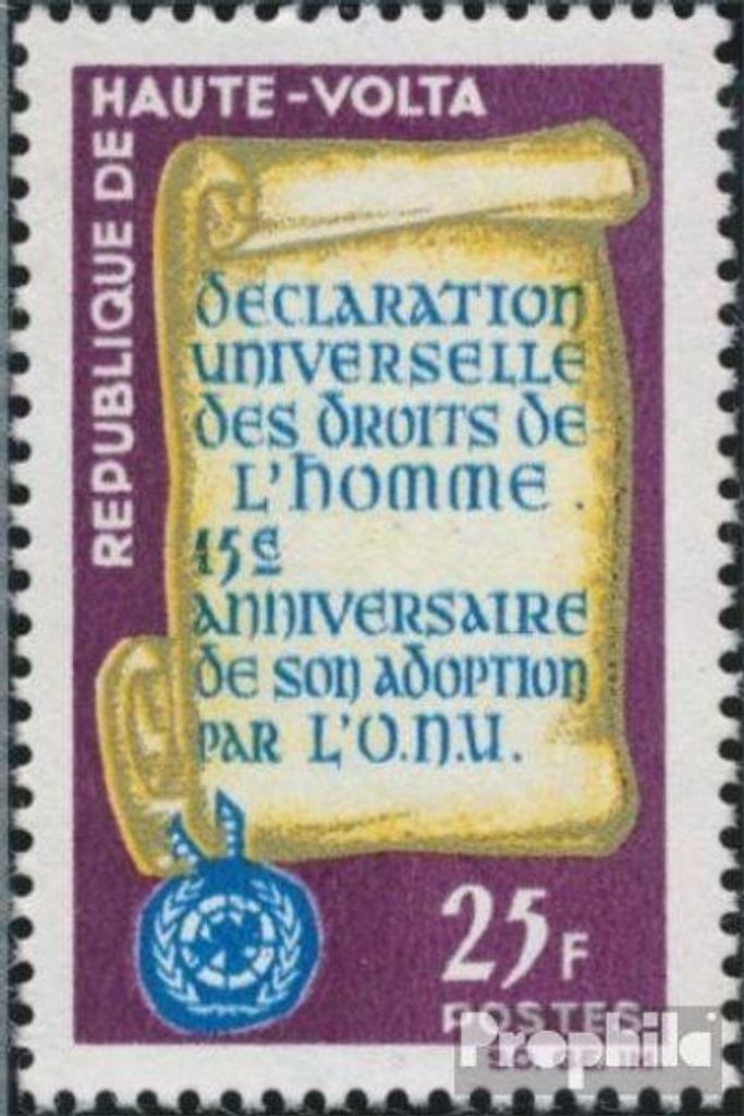 Briefmarken Obervolta 1963 Mi 140 (kompl.Ausg.) postfrisch Menschenrechte
