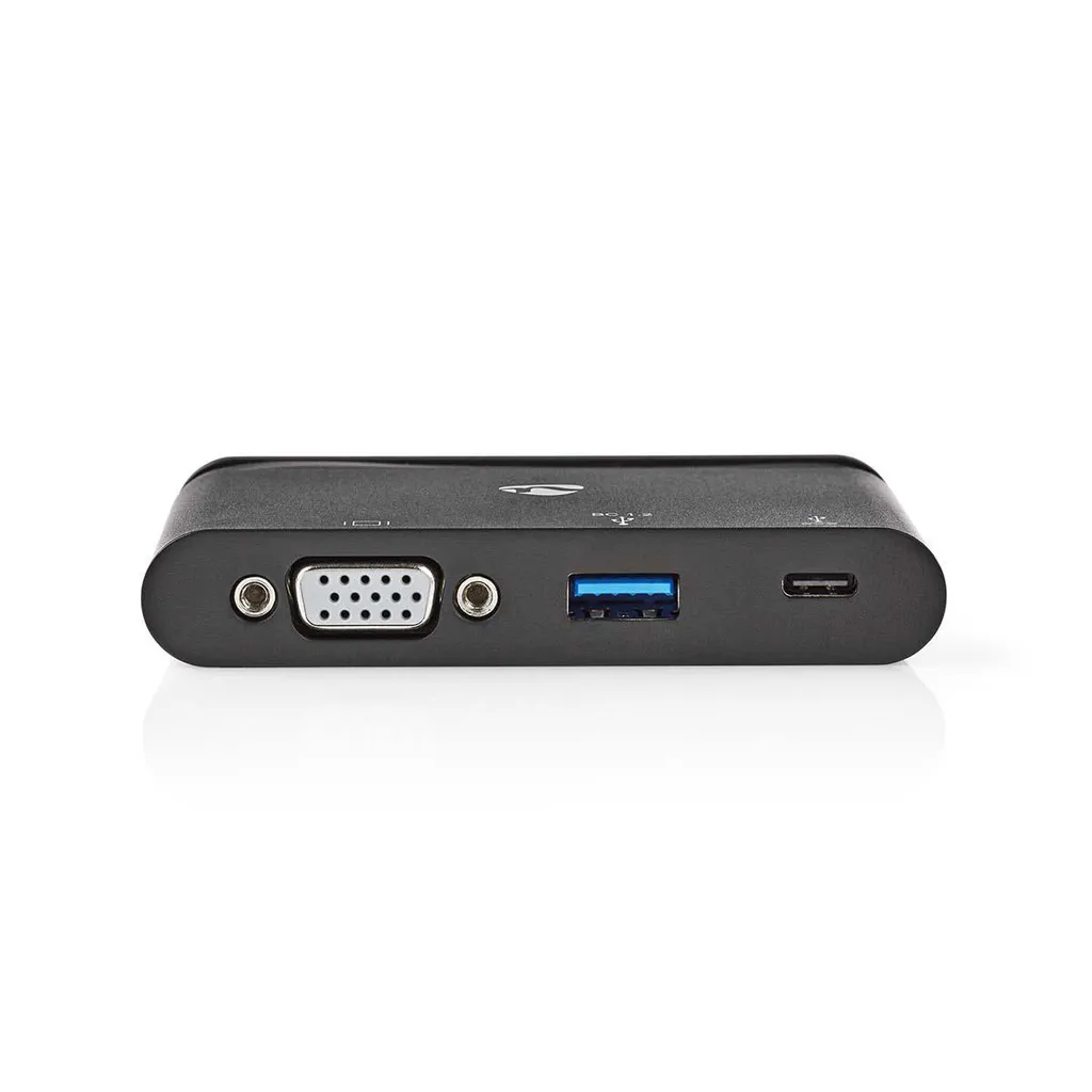 Nedis TCARF220BK Hub Interfaccia USB-C a VGA e USB 3.0 Nero