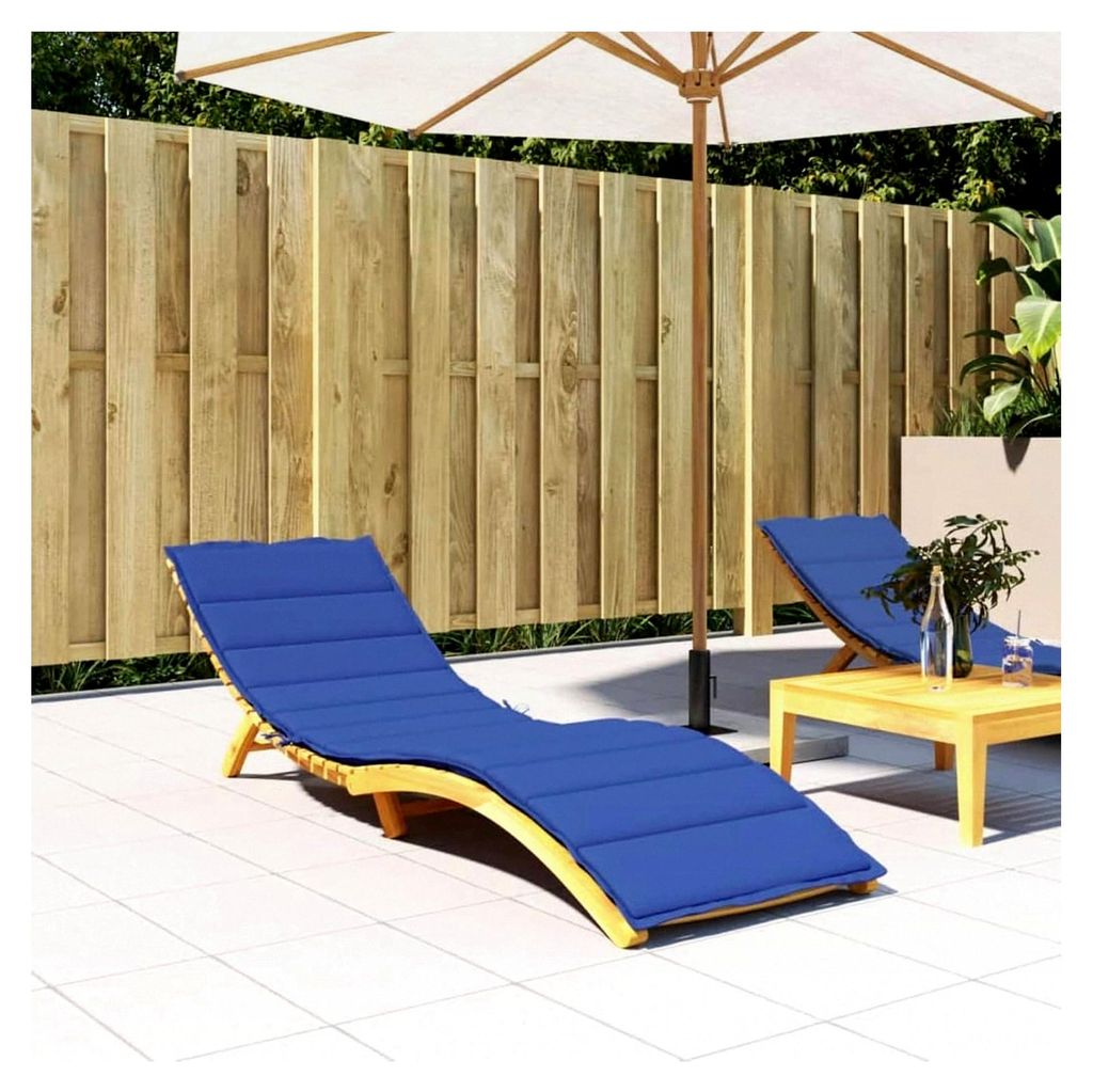 Liegenauflage für Sonnenliege und Gartenstuhl Königsblau 200x50x3 cm Oxford-Gewebe
