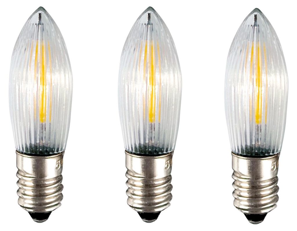 Ersatzkerzen LED-Filament 16V 0,5W, 3Stk E10, für 15 Produktbild 