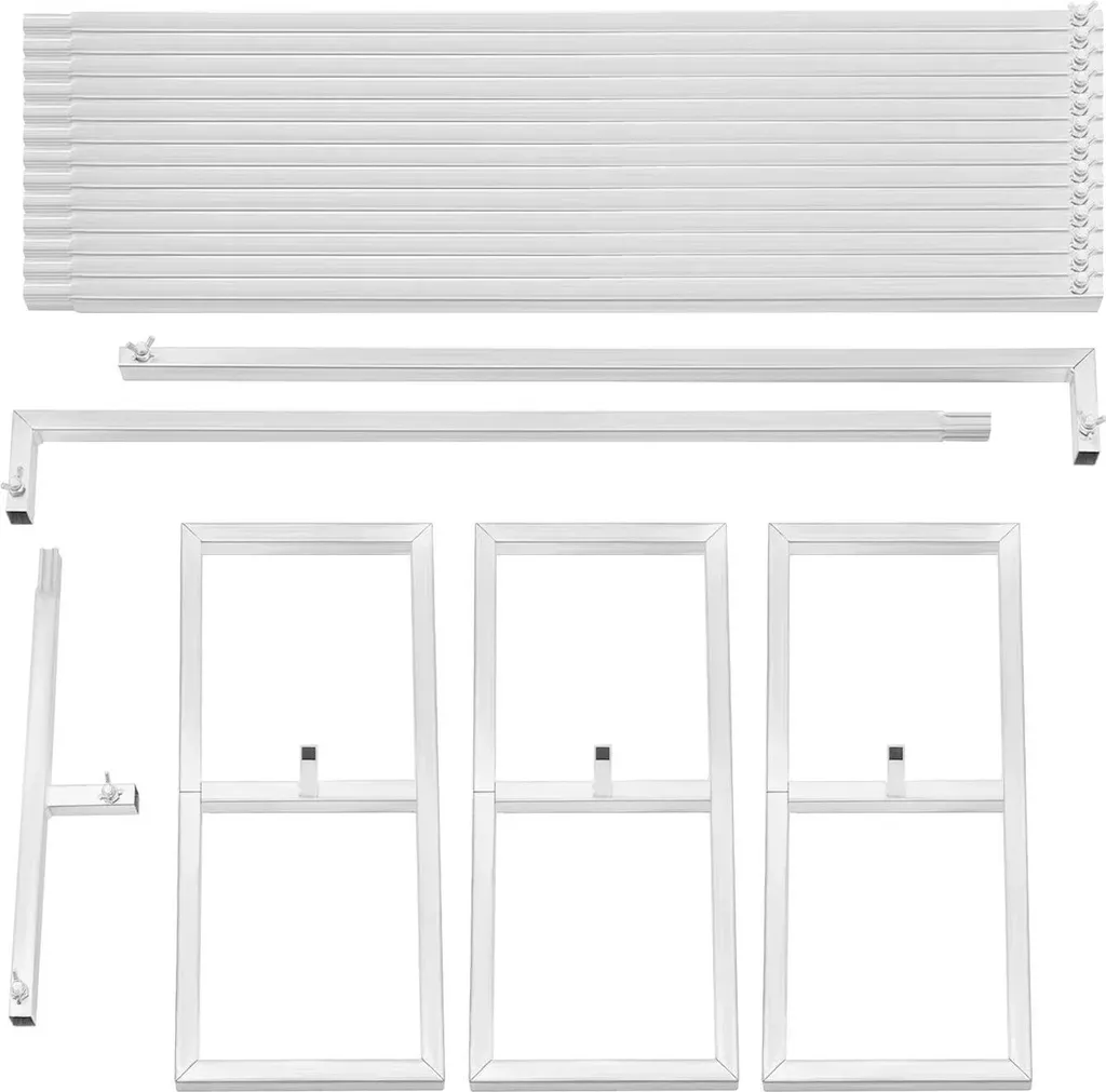 Kit Pipe and Drape 6x3m robuste capacité 10kg acier carbone argenté