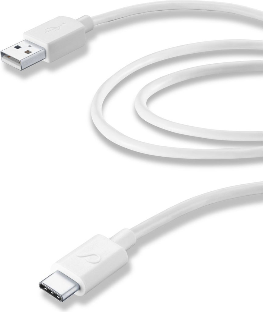 USB Type-C Daten- und Ladekabel für Smartphones, 2 m, weiß (60188)