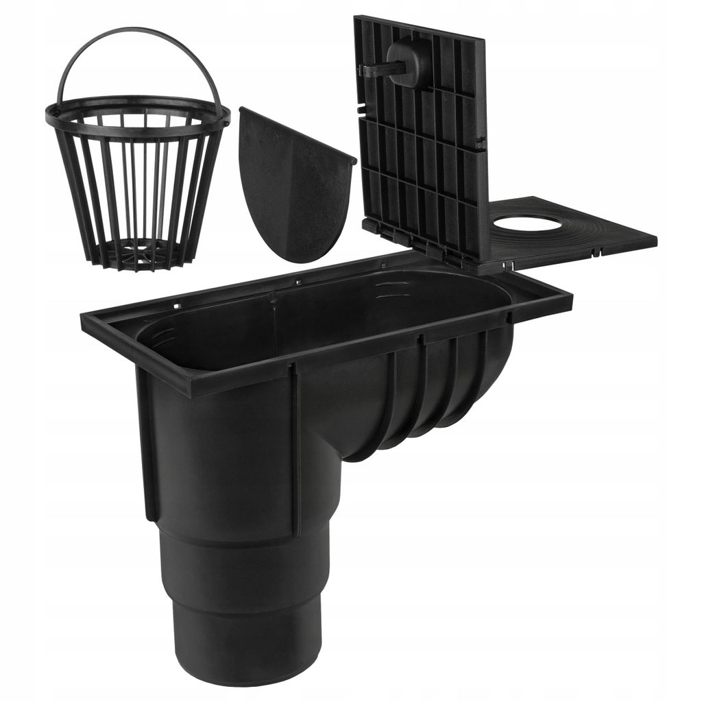 UNTERER DACHRINNENREINIGER, INSPEKTION, SCHACHTSCHLAUCH, SCHWARZ 50–110 mm