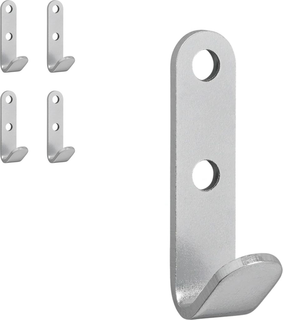 4x Garderobenhaken Kleiderhaken 52x13 mm Camping Küchenhaken, Wandhaken Metall Haken Wohnwagen Wohnmobil