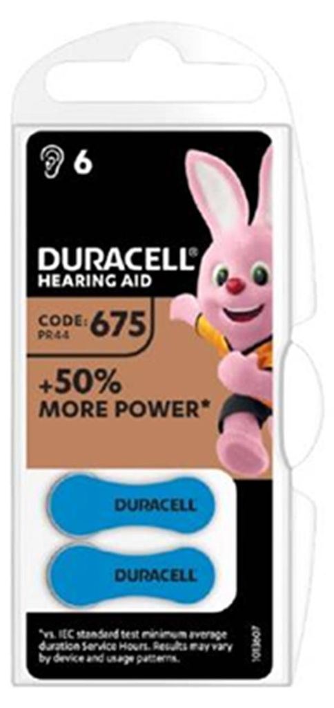 Duracell Activair Zinc Air 675 1,45 V (6 ks v blistri) Obrázok produktu 