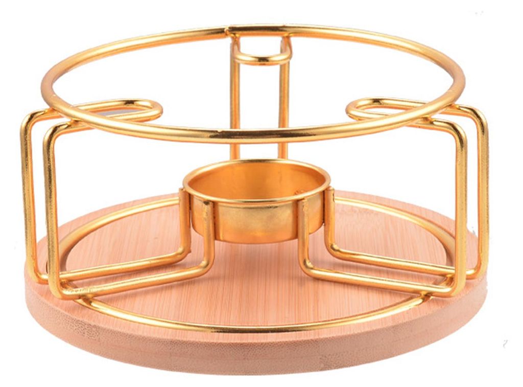 Dekorativer Kerzenhalter, Teewärmer aus Eisen, hohles Design, Teekannenwärmer für Topf und Kessel, Vintage-Stil, Wohnaccessoire