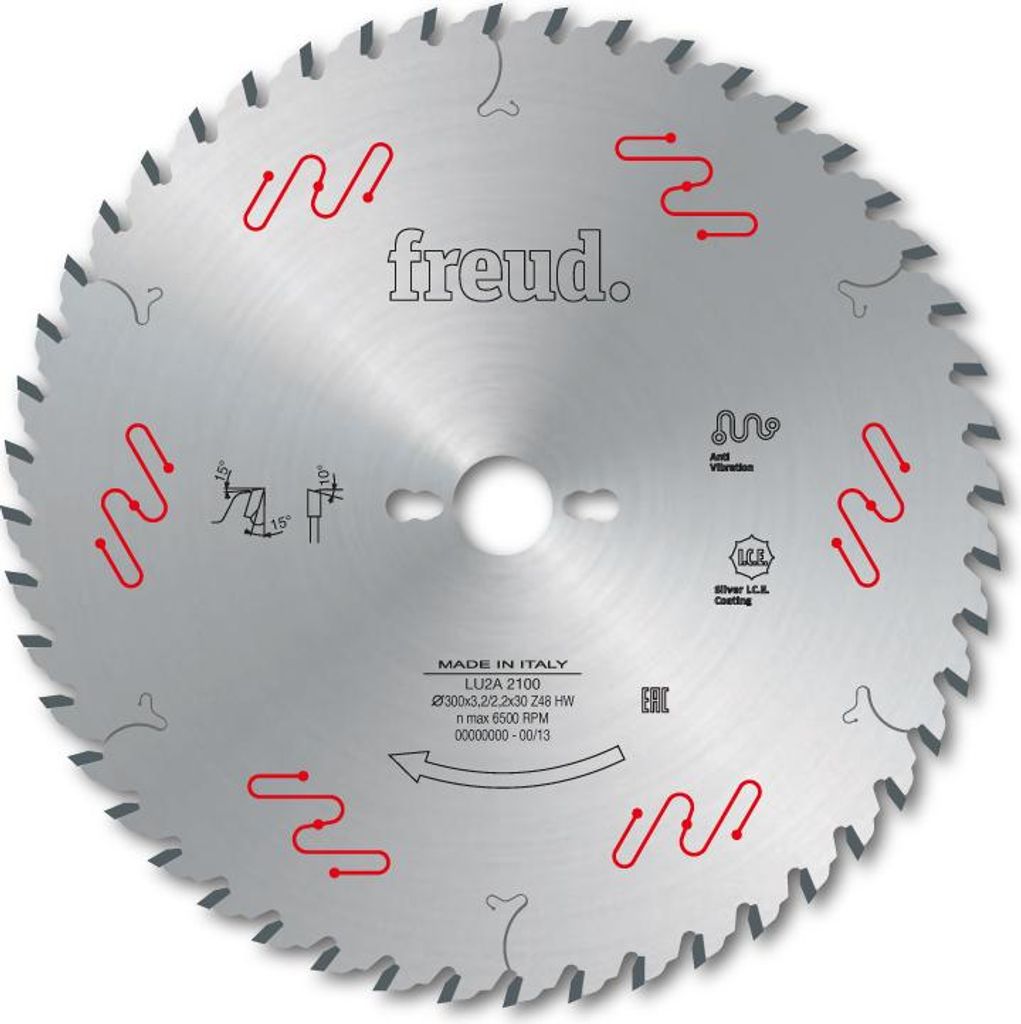 Sägeblatt für Holz-/Sperrholzplatten FREUD - Ø250 3,2/2,2 AL30 Z40 BA - F03FS04830 -LU2A 1700