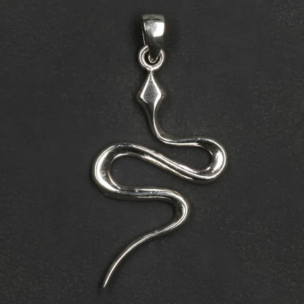 Drachensilber Schlange Schmuck Kettenanhänger 925 Silber