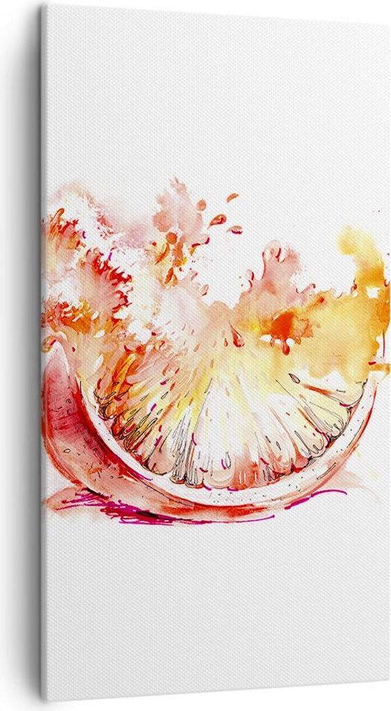 Bild auf Leinwand - Leinwandbild - Orange Obst Sommer - 45x80cm - Wand Bild - Wanddeko - Wandbilder - Leinwanddruck - Bilder - Kunstdruck - Wanddek...
