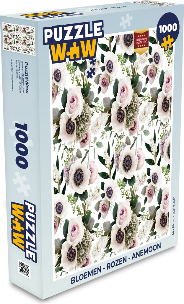 MuchoWow Puzzle 1000 Teile Blumen - Rosen - Anemone - Spielzeug - Alt und Jung - Spiele - Puzzeln