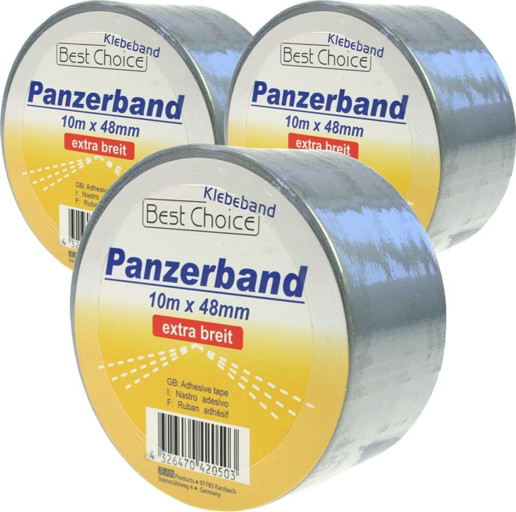 3x Panzertape Panzerband Klebeband Tape Gewebeband Gaffa Produktbild 
