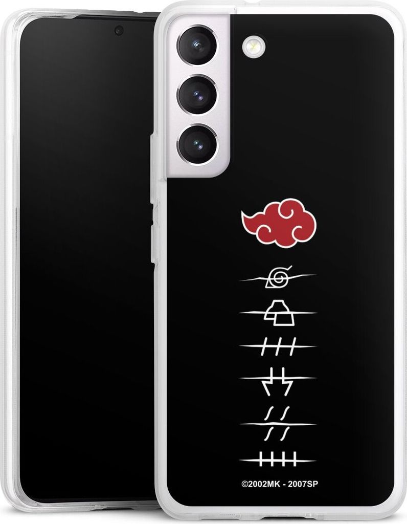 DeinDesign Handyhülle für Samsung Galaxy S22 Silikon Hülle Case Smartphone Schutzhülle Naruto Shippuden Offizielles Lizenzprodukt Akatsuki