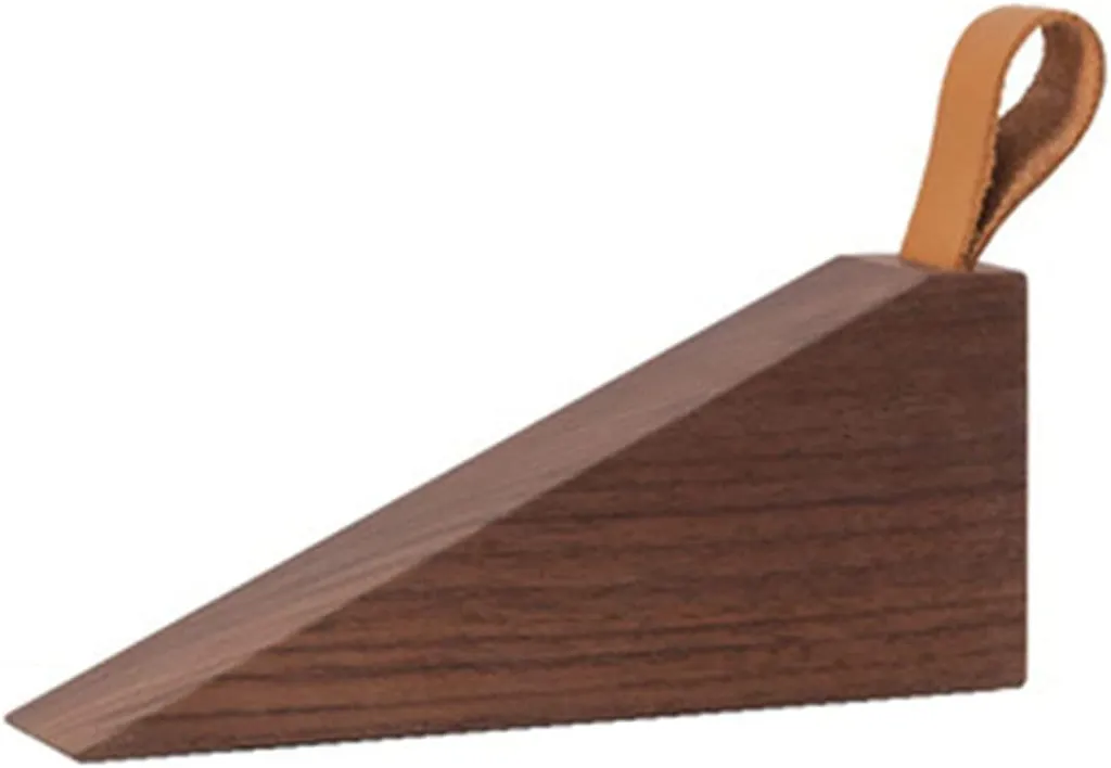 2er Pack Türstopper Holz Mit Gummibasis - Rutschfeste Türkeile Für Alle Böden 9cm