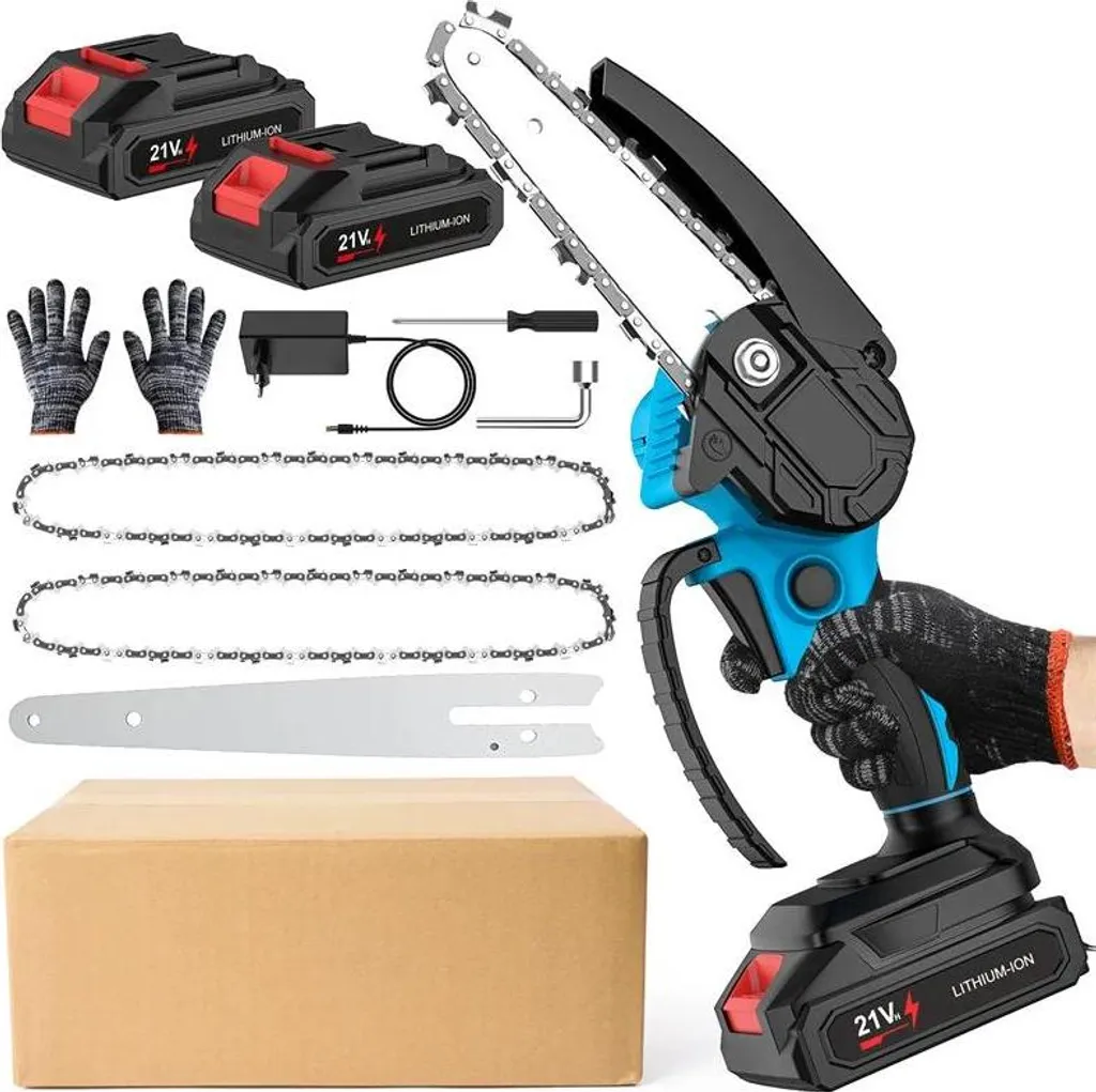 Mini Sega Elettrica 15cm Motore Brushless 2X Batterie Litio