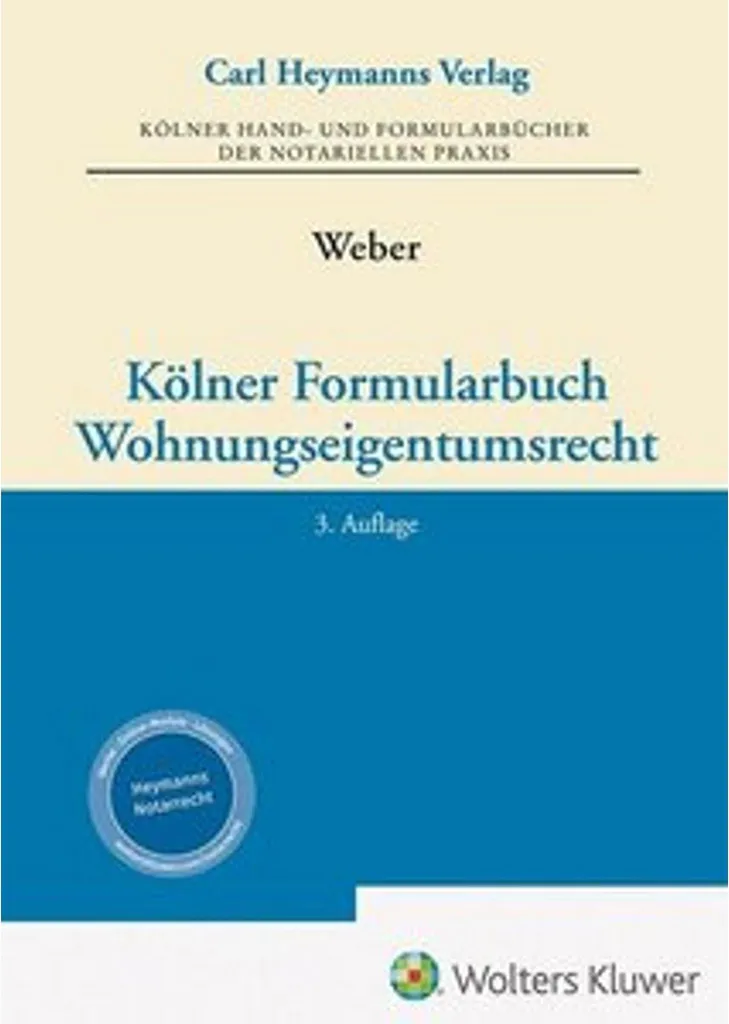 Livre de formulaires de Cologne sur le droit de la propriété immobilière