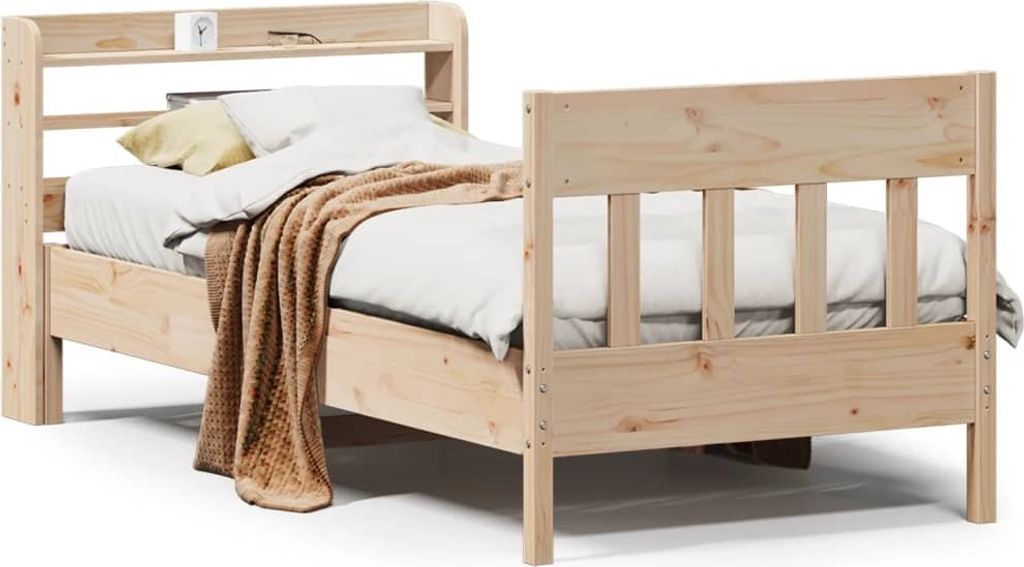 Massivholzbett ohne Matratze 75x190 cm Kiefernholz