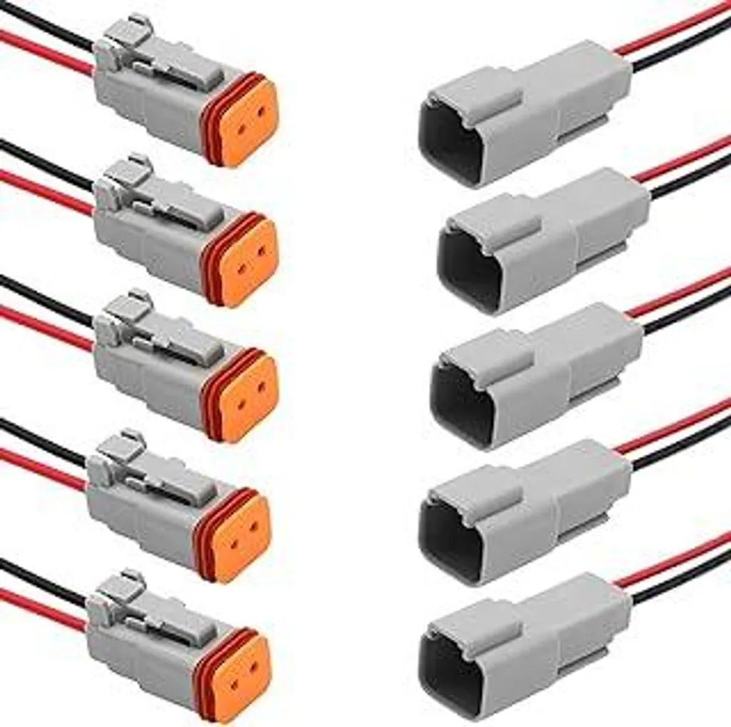Connettori Impermeabili DT 2 Pin per Fuoristrada | Cavi 16 AWG Heavy Duty