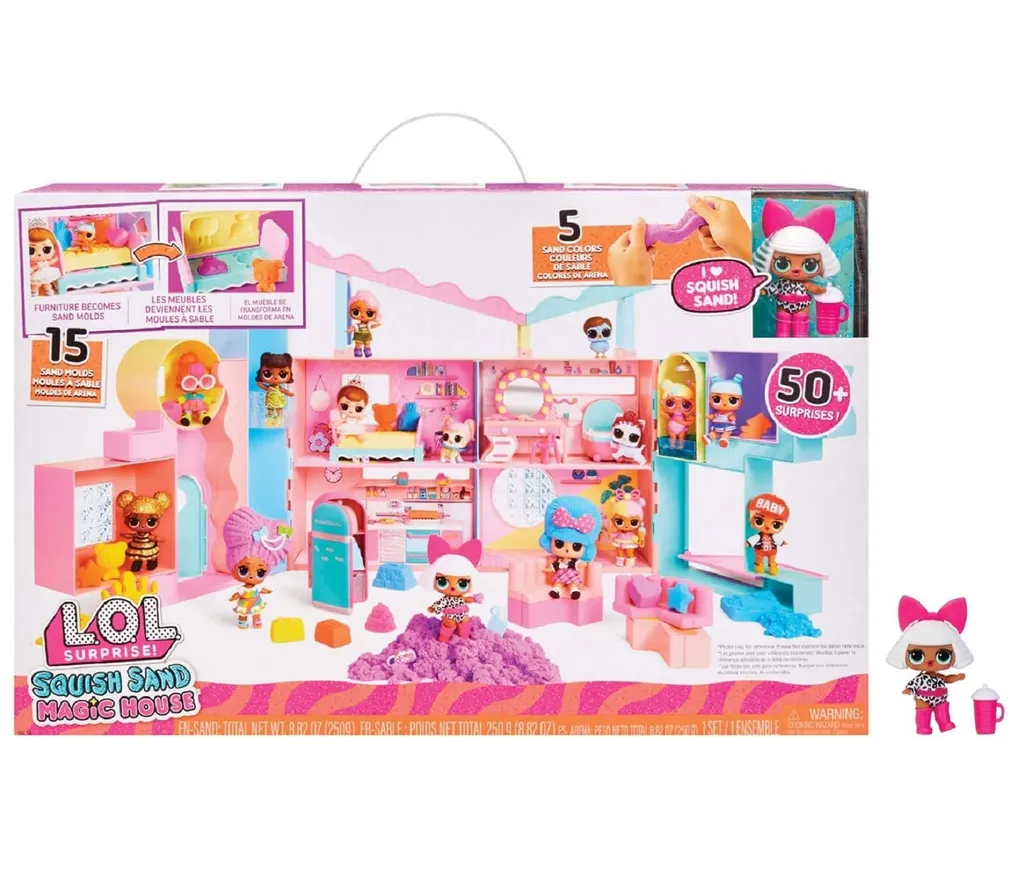 MGA 593218EUC L.O.L. Surprise Squish Sand Magic House avec Tot Playset