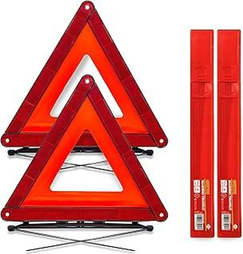 2x Triangolo Emergenza Auto con Scatola - Obbligatorio e Conveniente - 1