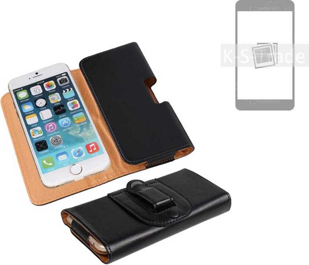 K-S-Trade Schützhülle Handyhülle kompatibel mit Samsung Galaxy S22+ Holster Gürtel Tasche Schutzhülle Handy-Tasche Smartphone Case Seitentasche