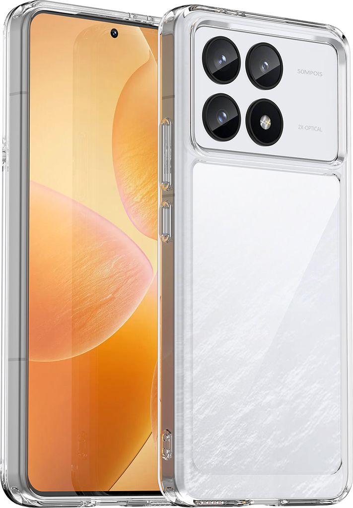 Schutzhülle für Xiaomi Redmi K70 Klar Rückseite Stoßfeste TPU Silikon Bumper Hülle Transparent