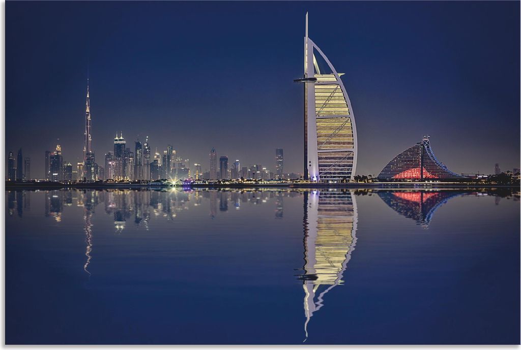 ARTland Wandbild Alu für Innen & Outdoor Dubai II Größe: 90x60 cm