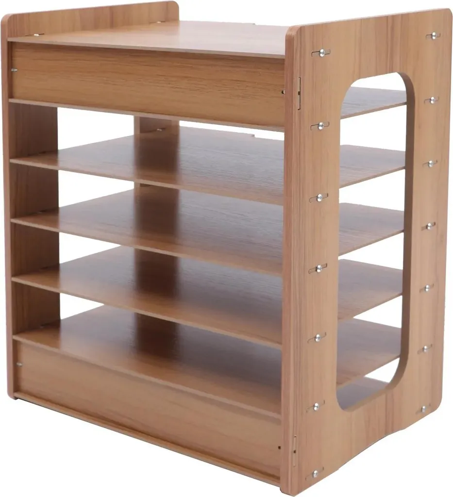 Organizer Carta Design Marrone - 7 Livelli per Creativi e Ufficio