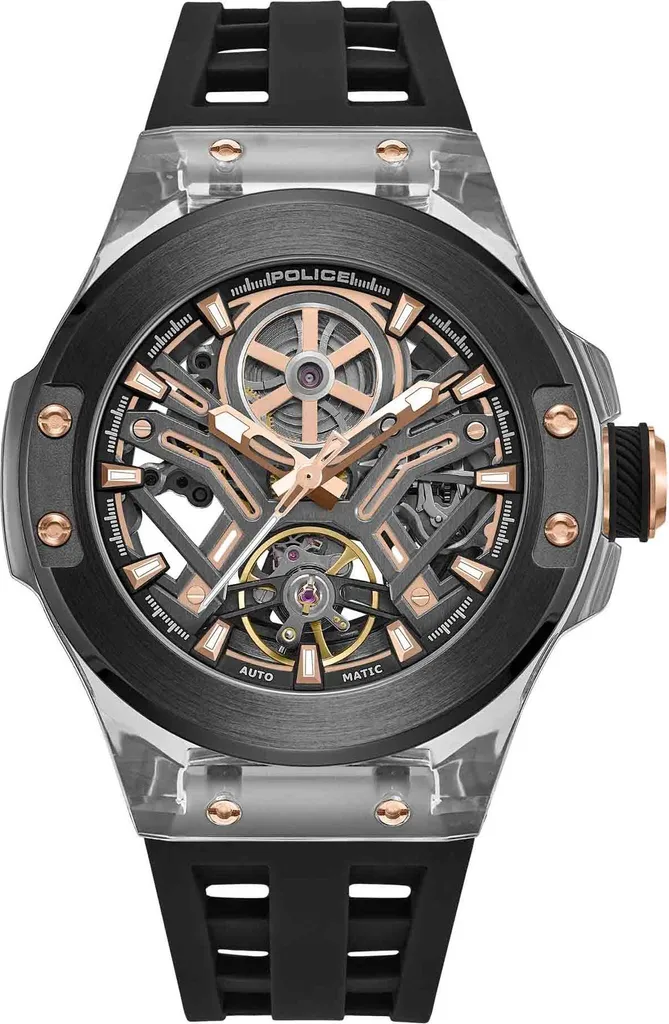 Montre Police Hommes Noir Police-PEWGR0082202 en Acier Noir Résistant