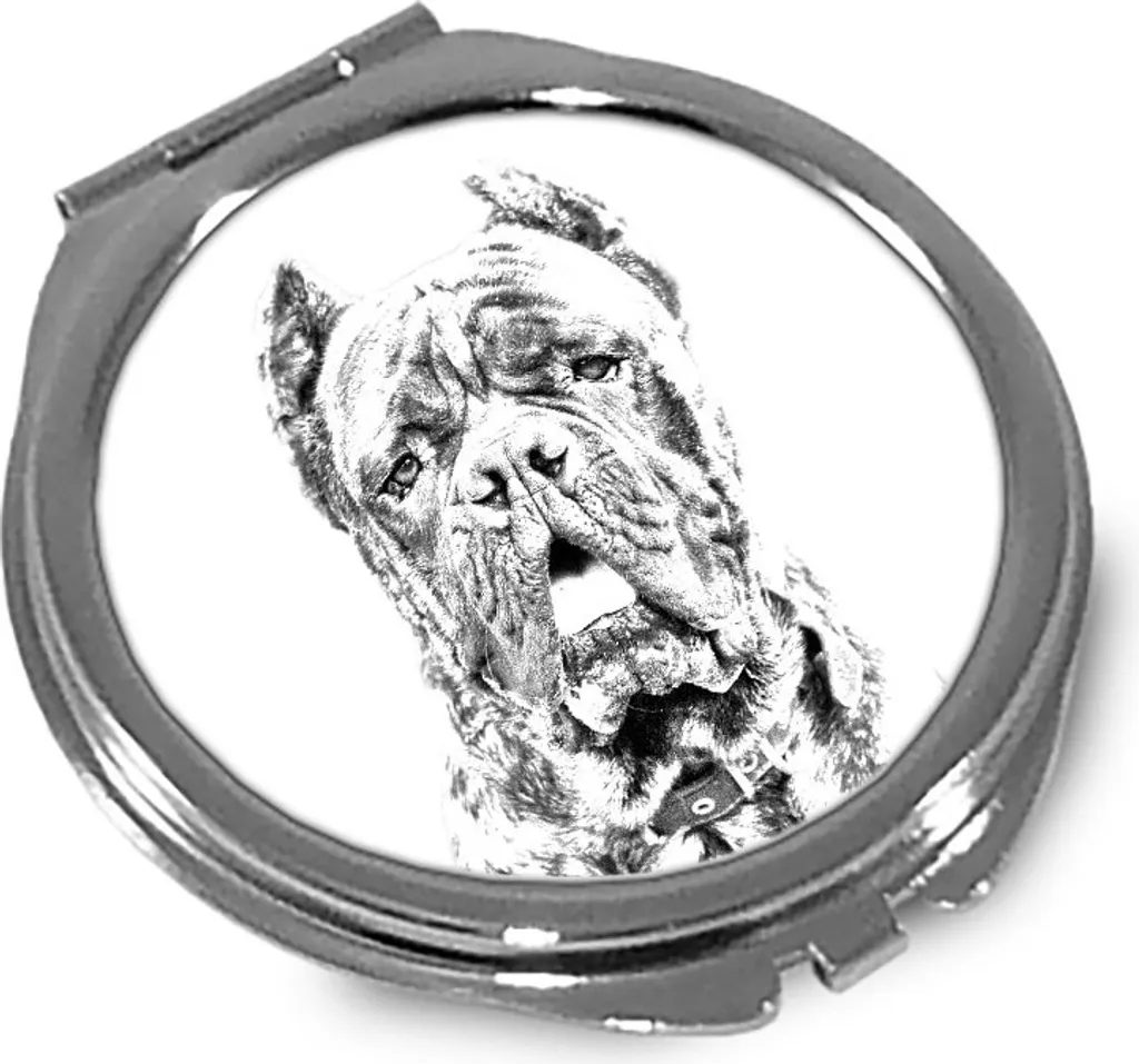 Specchio Personalizzato Cane Corso - Lusso Tascabile Art Dog Logo