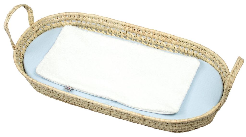 Wickelkorb Set Matratze Laken Jeanne - 77 x 36 - Blau | by SEVIRA KIDS