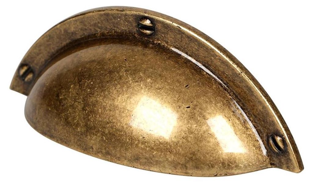 Möbelgriff, Muschelgriff – Muschelgriff aus Messing – 1 Stück – Schrauben inklusive – elegantes Design – einfache Montage – ideal zur...