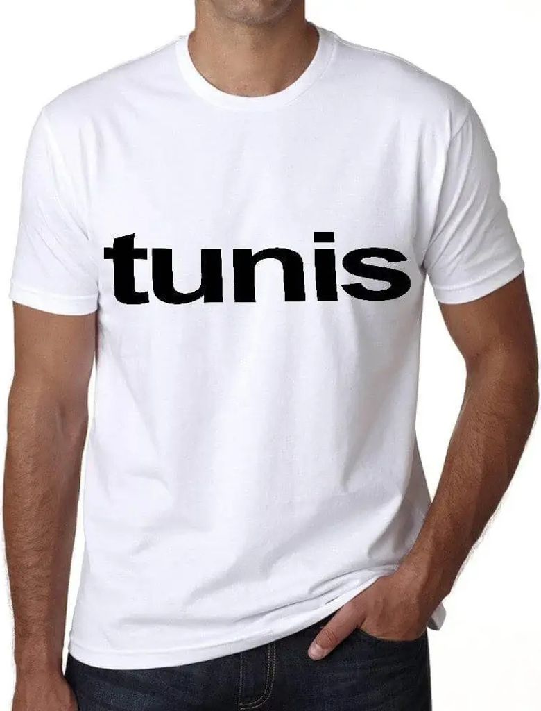 Herren Grafik T-Shirt Tunis Öko-Verantwortlich Vintage Jahrgang Kurzarm Lustige Druck Geburtstag Geschenk Mann