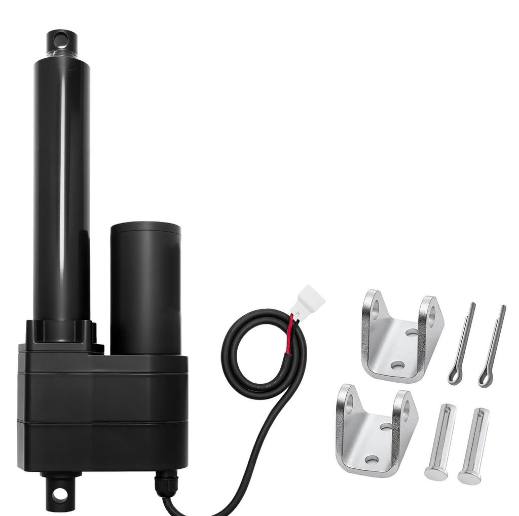 SucceBuy 12-V-Linearantrieb, 150 mm Hub, 9000 N, Linear-Aktuator, IP65, wasserdicht, 5 mm/s, Lineartechnik-Aktuatoren mit Halterungen für industri...
