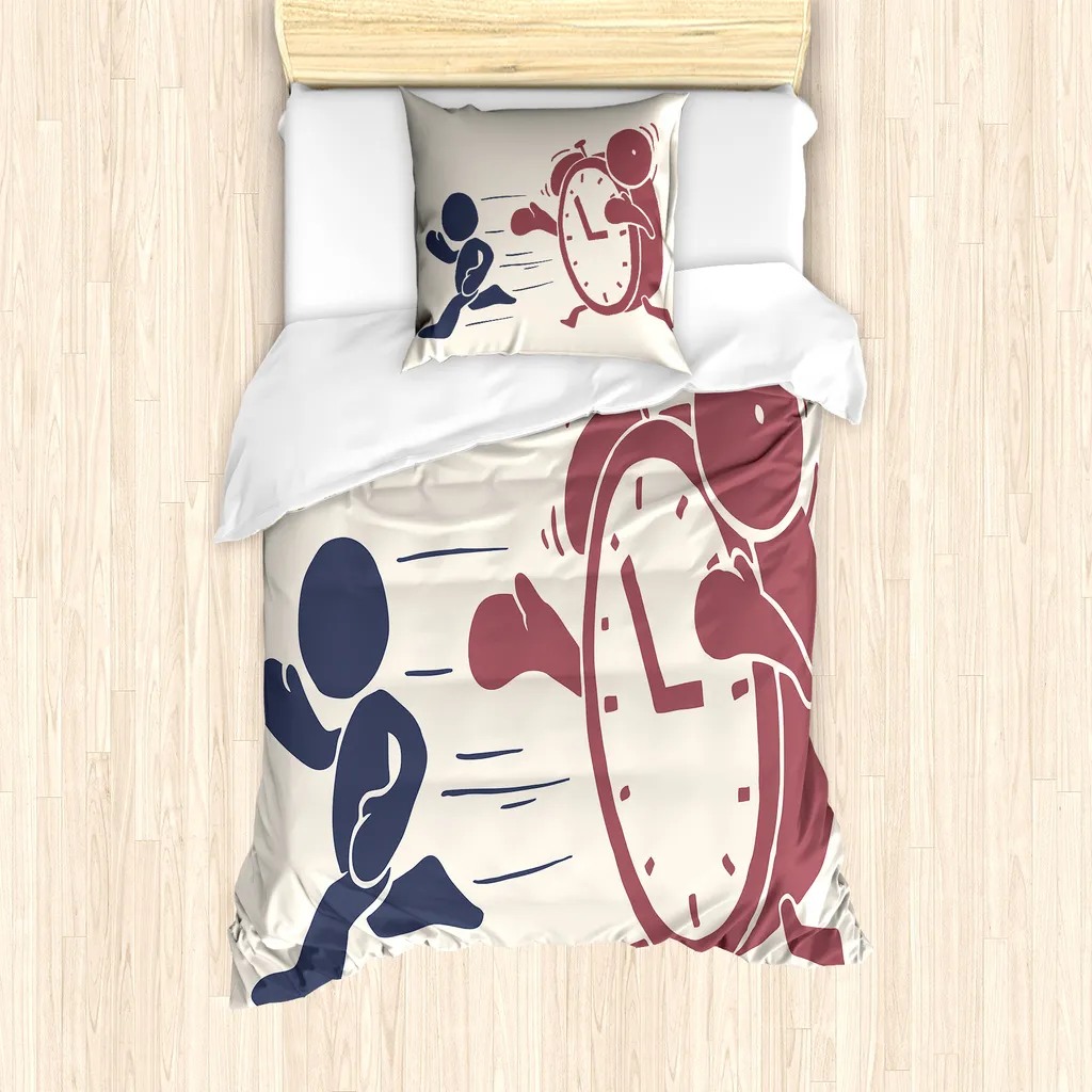 ABAKUHAUS Set Copripiumino Vintage 135x200cm Rosa e Blu | Shop Online - 1