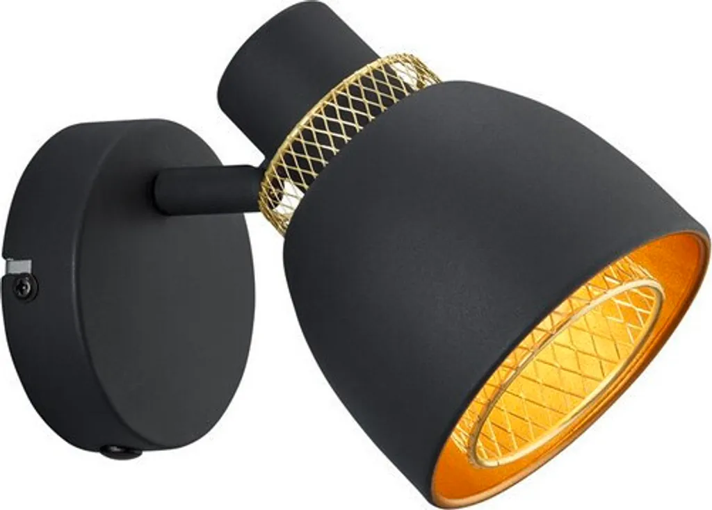 Lampada da parete e soffitto nera PUNCH 1xE14 10W RL