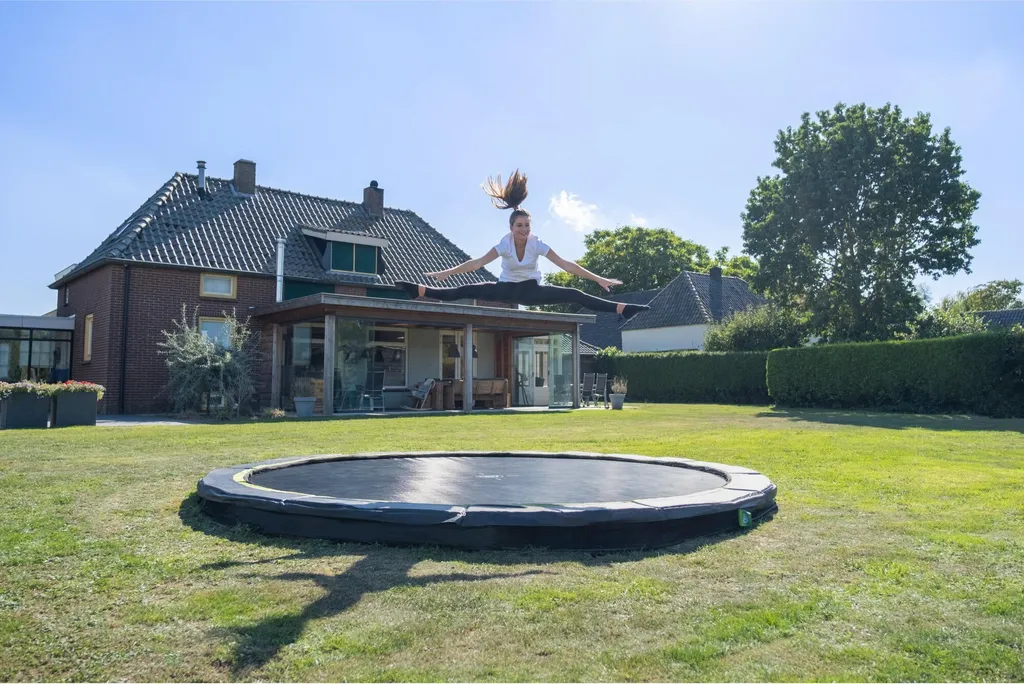 Trampoline enterré discret EXIT Silhouette ø427cm anti-chute - 4