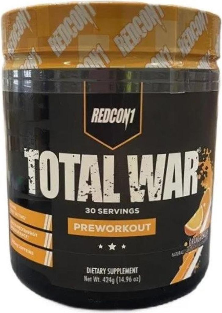 Redcon1 Total War Pre-Workout-Nahrungsergänzungsmittel, Orange Crush, Pulver, 424 g 17439
