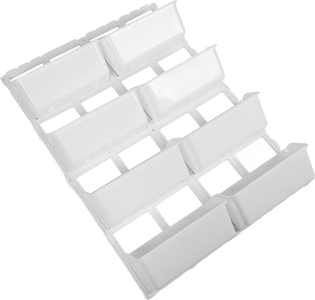 Jardinière verticale murale en PP ABS blanc pour balcon et clôture - 7