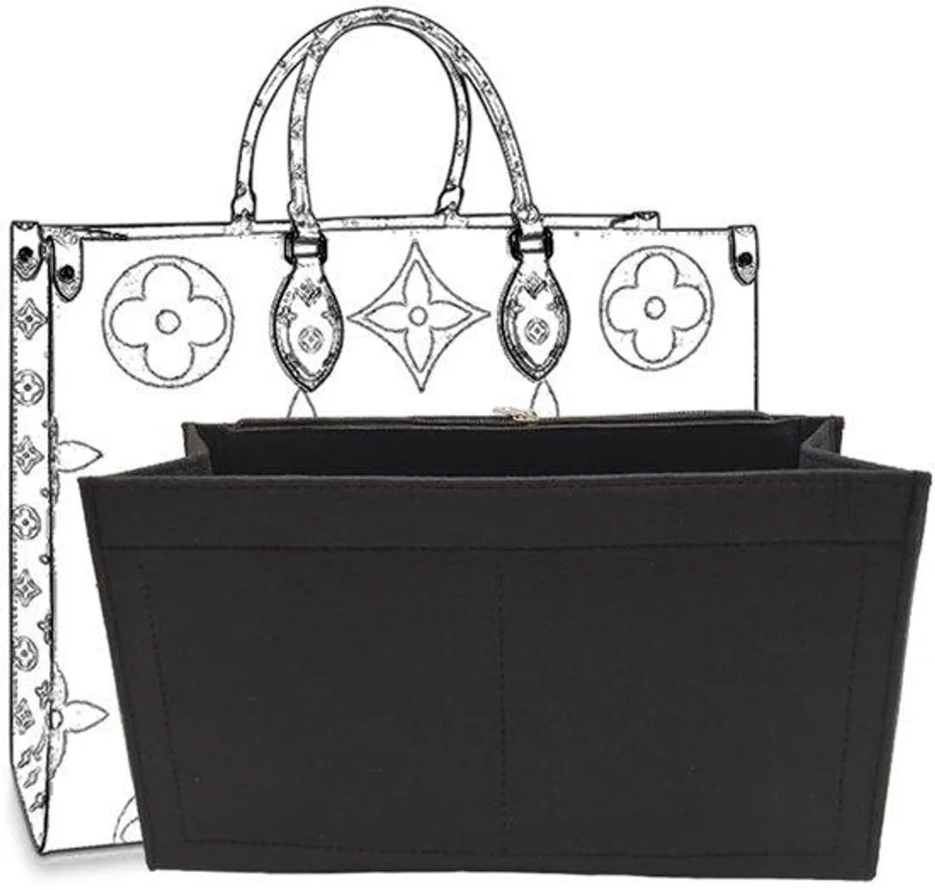 Pochette de rangement pour sac fourre-tout et organiseur interne noir M