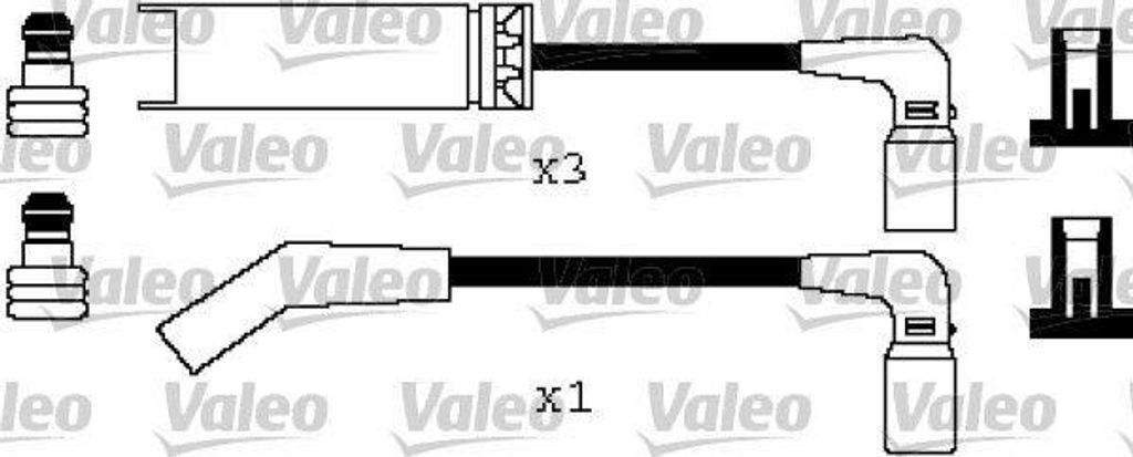 VALEO 346355 Zündkabelsatz Zündleitungssatz für CHEVROLET KALOS für DAEWOO KALOS (KLAS)