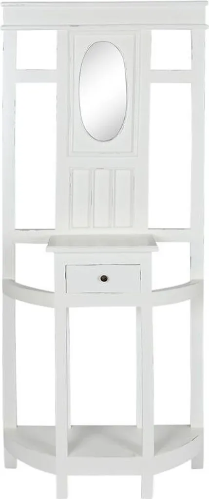 Entrée Home ESPRIT Blanc et Bois 75 x 31 x 180 cm - Vestiaire Complet