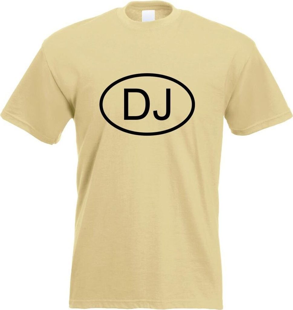 Kiwistar - T-Shirt - Khaki - Dschibuti DJ Motiv Bedruckt Funshirt Design Print - mit Motiv Bedruckt - Funshirt Design - Sport - Freizeit - Herren - S