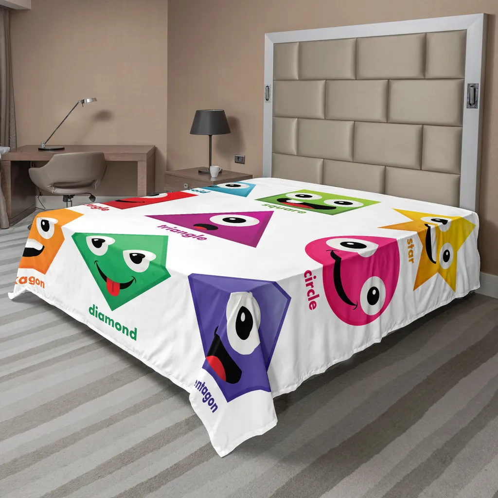 Lenzuolo Funky ABAKUHAUS 266x260 cm - Verde e Viola per la Cameretta